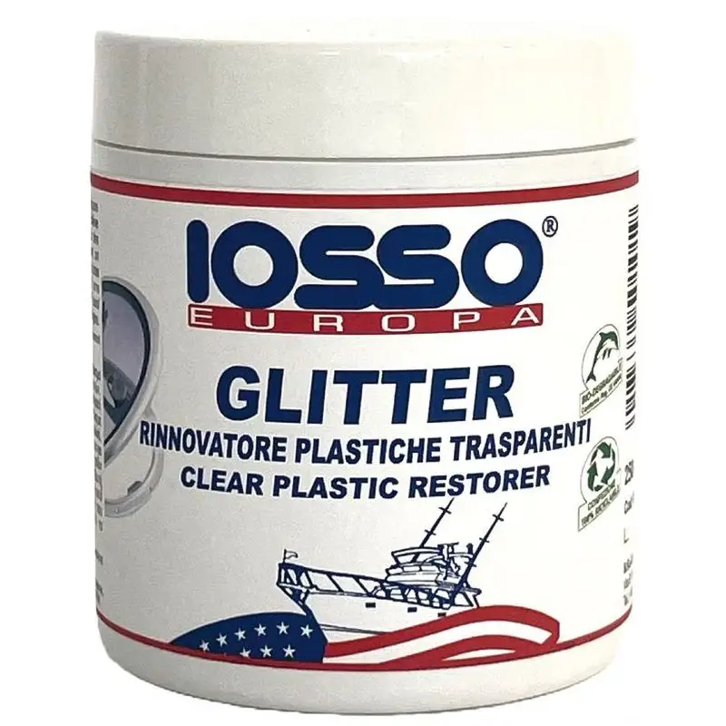 Rinnovatore per plastiche trasparenti IOSSO - Lucidante professionale per superfici in plexiglass, PVC e vetro, rimuove opacità e difetti, lucidatura durevole. Prezzo Scontato