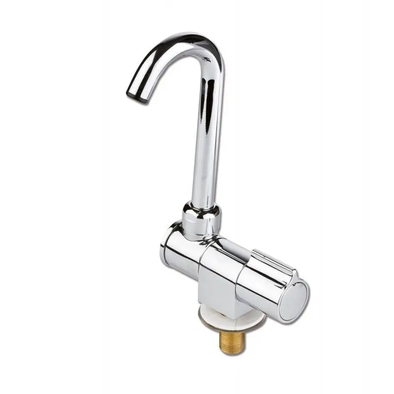 Nuova Collezione Rubinetto Acqua Fredda Canna Bassa in Ottone Cromato con Attacco Maschio 3/8 per Barche e Yacht