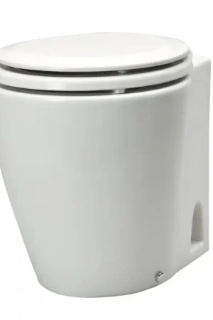 WC Elettrico Marino Laguna 12V in Porcellana Bianca - Pompa Trituratrice con Espulsione fino a 3,50 m - Installazione Sotto/Sopra la Linea di Galleggiamento - Coperchio e Pannello di Controllo Inclusi Pagamento Sicuro