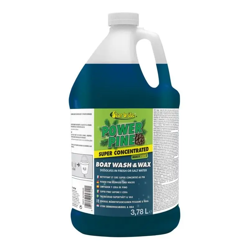 Power Pine Wash e Wax 3,78lt - Detergente Biodegradabile per Pulizia e Lucidatura di Superfici Nautiche in Vetro, Plastica e Metallo Offerta Lampo