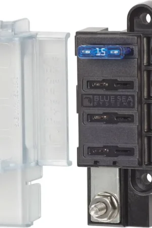 Porta Fusibili ST Blade Compatto per Nautica - Blue Sea 5046, per Fusibili ATO/ATC, Protezione ISO 8846 e SAE J1171, Ingressi Monolaterali e Compatibile con Terminali ad Anello o a Forcella. Ultime Pezzi