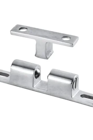 Scrocchetto a Doppia Sfera in Acciaio Inox AISI 316 - Dimensioni 64x10x13H e 60x9x11H, Fori Viti ad Asola per Allineamento Perfetto Offerta Lampo