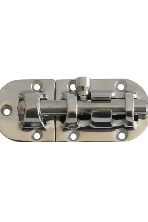 Offerta Limitata Catenaccio Inox Marine Town - Catenaccio in Acciaio Inox AISI 316 con Boccola Antivibrante - Dimensioni 110mm x 38mm per Barche e Nautica