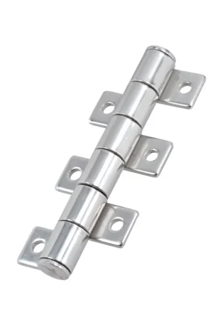 Cerniera con Frizione in Acciaio Inox AISI 316 - Dimensioni 123x28 mm, Antivibrazione e Frenata Asse Centrale per Controllo Apertura/Chiusura Sportelli Nautici Bestseller