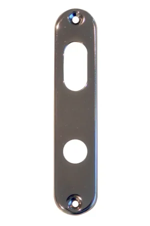 Offerta Del Giorno Serratura per Porte Scorrevoli in Ottone Cromato - Dimensioni 83x17 mm - Placca Inclusa 120x25 mm