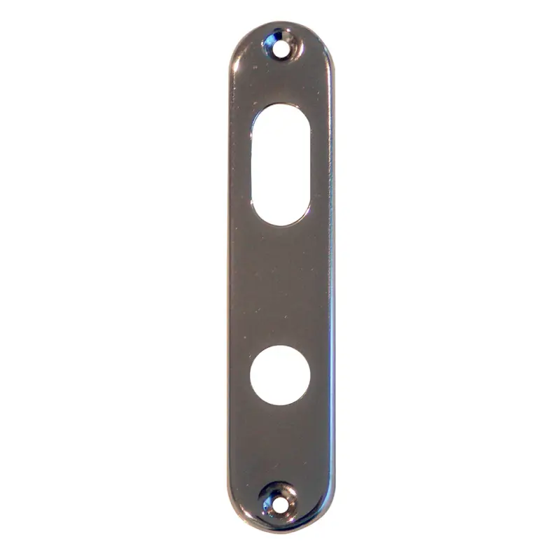 Offerta Del Giorno Serratura per Porte Scorrevoli in Ottone Cromato - Dimensioni 83x17 mm - Placca Inclusa 120x25 mm