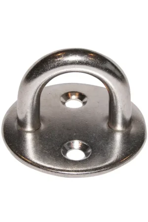 Affare Piastra Tonda in Acciaio Inox AISI 316 con Cavallotto e Fori per Viti - Accessorio Ideale per la Nautica e Barche
