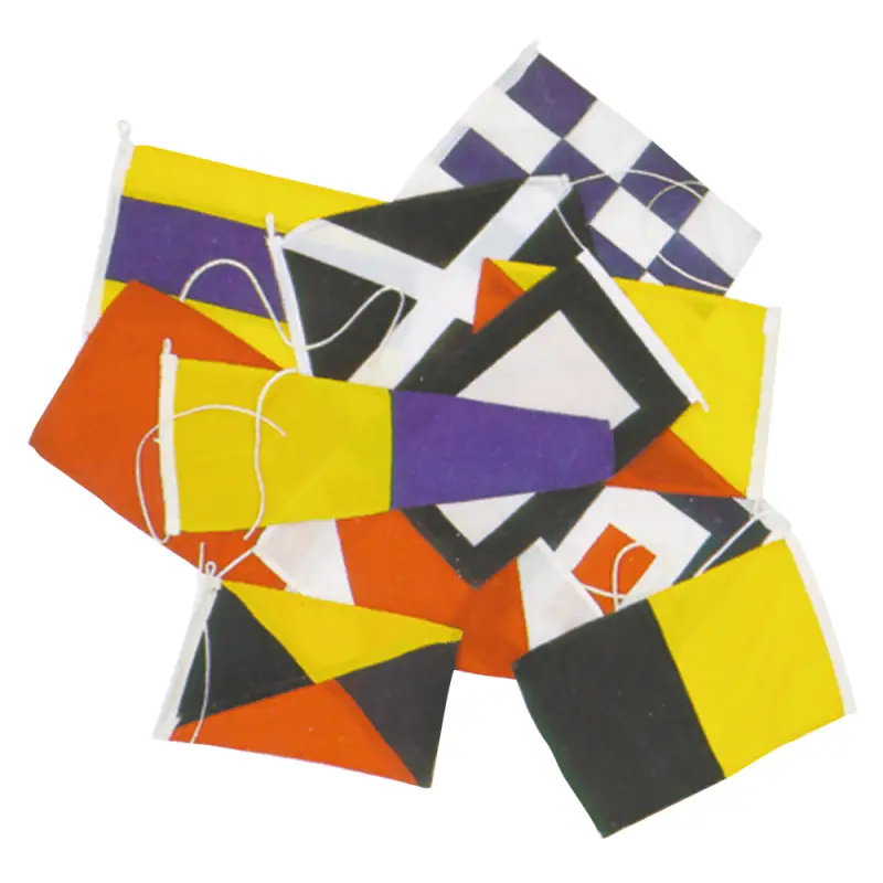 A Buon Prezzo Gran Pavese Nautico 40x60 cm - Set Completo di 40 Bandiere del Codice Internazionale di Navigazione in Poliestere con Cimette - Adria Bandiere