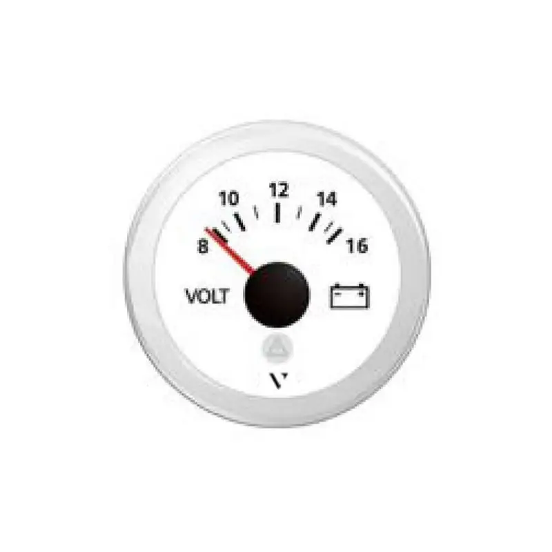 Voltmetro Nautico VDO Marine Ø 52 mm - Strumento Stagno IP67 con Illuminazione Rossa e LED Integrato per Barche e Yacht Prezzo Di Fabbrica