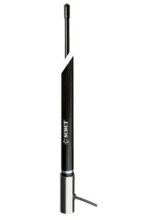 Antenna VHF Scout CM.240 - Antenna in Fibra di Vetro 100% Stagna con Cavo da 5 mt e Guadagno 3 dB per Uso Nautico, Potenza Max 50 W - Ideale per Mezzi Nautici e Navigazione Sicura Prezzo Basso