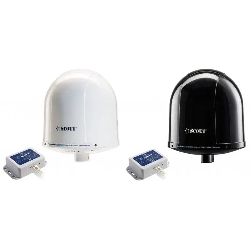 Antenna Wi-Fi 4G Compact per Imbarcazioni - Connettività Internet fino a 150 Utenti, Tecnologia MIMO, Plug&Play, Cavo Ethernet fino a 100m, App iOS e Android. Spedizione Espresso