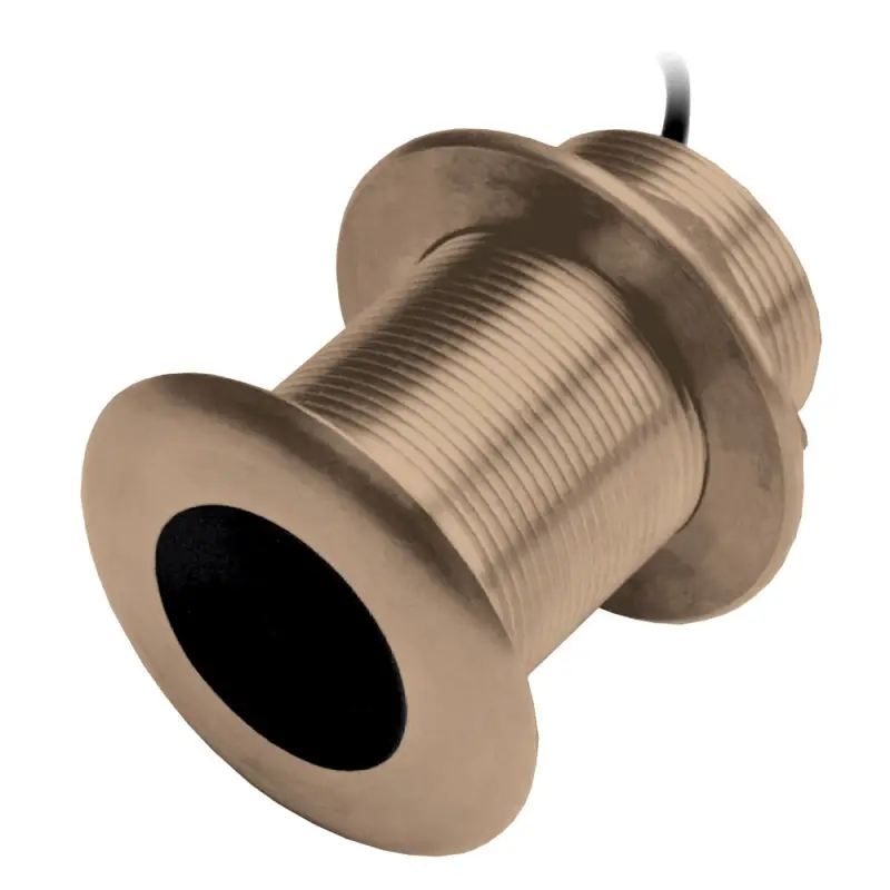 Offerta Limitata Trasduttore Passante Garmin B619 in Bronzo con Sensore di Temperatura e Cavo da 9m - 500W, Frequenza 77/200kHz, Inclinazione di 20° per Carene da 15 a 25°