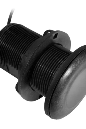Trasduttore Garmin P19 Passante in Plastica con Sensore di Temperatura - Frequenza 77/200kHz, Potenza 500W, Cavo 9m e Inclinazione 20° per Carene da 15° a 25° Soddisfatti O Rimborsati