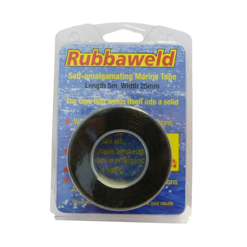 Spedito Oggi Nastro Autoamalgamante Rubbaweld CC Marine - Impermeabile e Resistente fino a 100°C, 25mm x 5m per Riparazioni e Sigillature Nautiche
