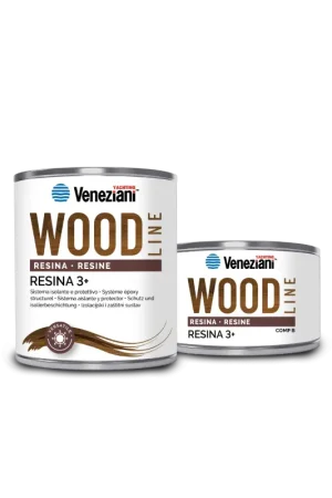 Sistema epossidico bicomponente RESINA 3+ per legno, vetroresina e altro- Colore Trasparente - 10 mq/lt - Ottima Aderenza e Flessibilità e Impermeabilità Spedito Oggi