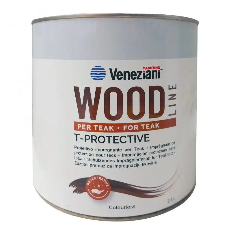 Subito Disponibile Olio impregnante protettivo per teak T-Protective- Ristabilisce l'Equilibrio Oleoso e Rende il Legno Morbido al Tatto - Veneziani