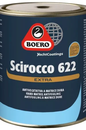 Antivegetativa Scirocco 622 Extra - Protezione Elevata a Base di Rame per Barche e Yacht, Fino a 12 Mesi di Durata, Resa Teorica 8 mq/lt Offerta Speciale