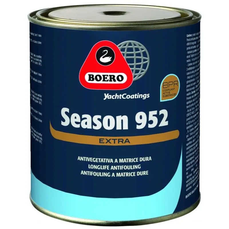 Antivegetativa Season 952 Extra - Protezione Stagionale Professionale per Barche, 8 mq/lt, adatta a Tutti i Tipi di Acque Soddisfatti O Rimborsati