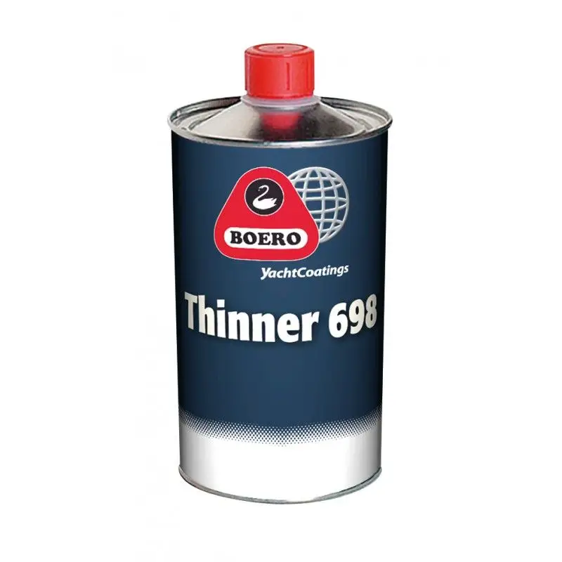 Reso Gratuito Diluente Thinner 698 Boero - Diluente medio per poliuretanici bicomponenti per applicazione a spruzzo, ideale per temperature tra 18° e 30°C