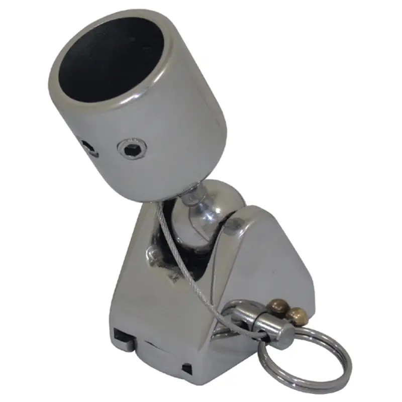 Novità Supporto a Cappuccio in Acciaio Inox con Perno Sfilabile - Snodabile fino a 190° per Fissaggio su Piano
