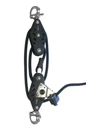 Sistema Vang Barton Marine - Kit Completo con Bozzelli a Violino, Moschettone e Cima in Poliestere per Ottimizzazione Randa e Velocità Barca Prezzo Ridotto