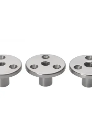 Piastrina per Golfari in Acciaio Inox AISI 316 con Foro Filettato - Montaggio ad Incasso - Barton Marine Offerta Limitata