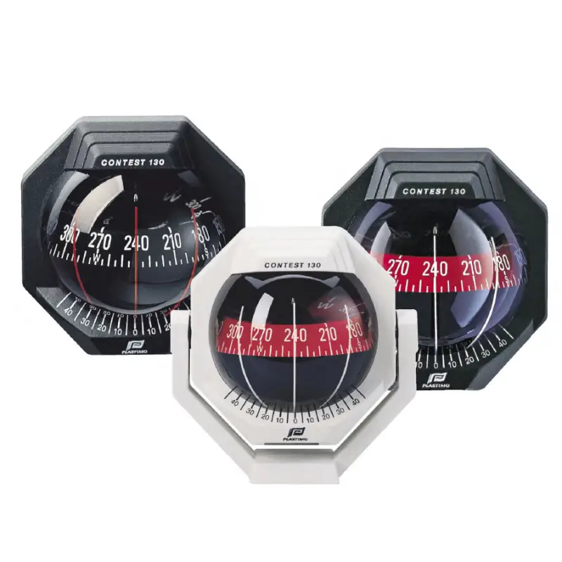 Bussola Contest 130 con Calotta Bianca - Ø 127 mm, Illuminazione LED, Omologazione SOLAS-MED 96/98 per Barche a Vela da 9 mt, Installazione Verticale/Inclinata Offerta Speciale