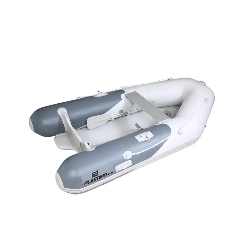 Tender Fun Gonfiabile con Fondo Rigido - Plastimo | Barchetta Nautica per 4 Persone, Max 664kg, Completo di Accessori e Gonfiatore, Dimensioni 267x153x77cm, Peso 27kg Novità