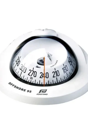 Compra Oggi Stesso Bussola Offshore 95 da Incasso con Illuminazione LED - Ø Apparente 81 mm, Graduazione ogni 5° per Barche a Motore da 6 a 10 mt - Plastimo