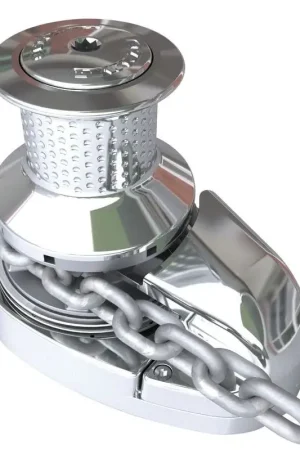 Affare Verricello Lewmar V6 basso barbotin 14 mm in acciaio inox 316 con riduttore angolare, impermeabilizzato IP68 e predisposizione per sensore contacatena