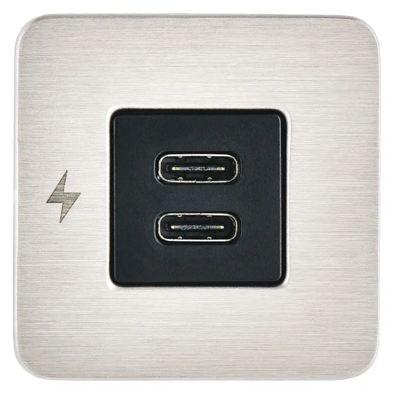 Presa Doppia USB-A + USB-C SCANSTRUT Tile per Interni Marini - Installazione Facile e Design Elegante Direttamente Dal Produttore