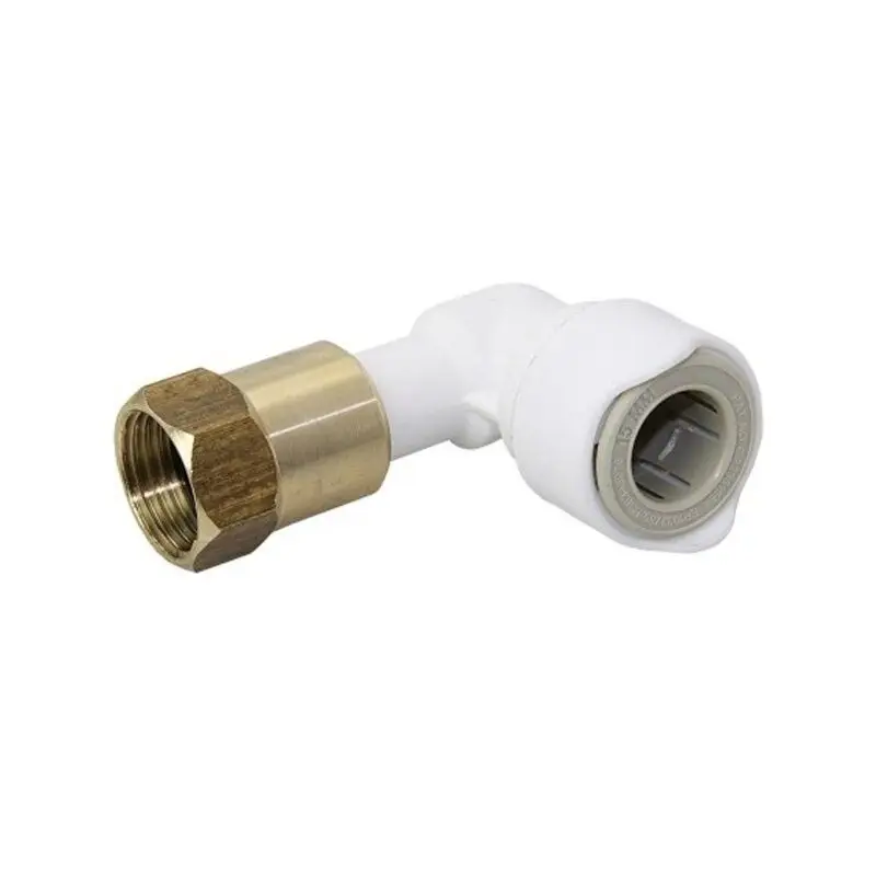 Sconto Gomito 1/2 Femmina per Raccordi Rapidi in Polipropilene e Ottone - Adatto per Tubi Ø 15 mm