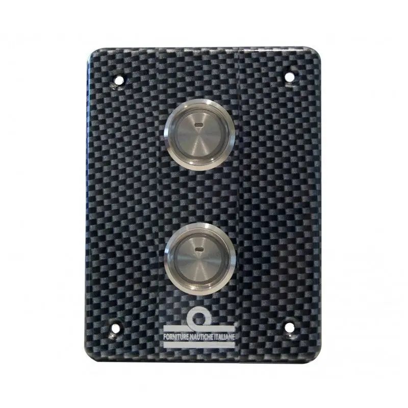 Pannello Elettrico Nautico 4 Interruttori in ABS con Finitura Carbonio e Pulsanti LED AISI 316 IP67 Ultima Occasione