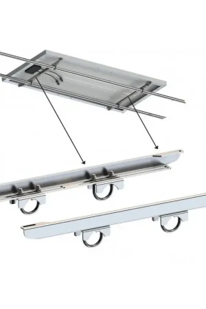 Ultima Occasione Supporto Doppio per Pannello Solare 100W in Acciaio Inox 316L per Rollbar Nautici