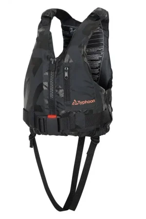 Compra Online Giubbotto di salvataggio Typhoon Hudson 50N Adulto Nero M-L con aiuto al galleggiamento in schiuma EPE, vestibilità ergonomica e cerniera frontale.