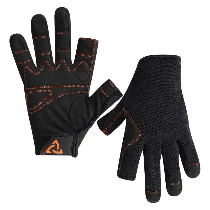 Guanti interi Essential Typhoon tg. M traspiranti ed elasticizzati con imbottitura rinforzata 3 mm sul palmo e chiusura a strappo. Ultimissimo Modello
