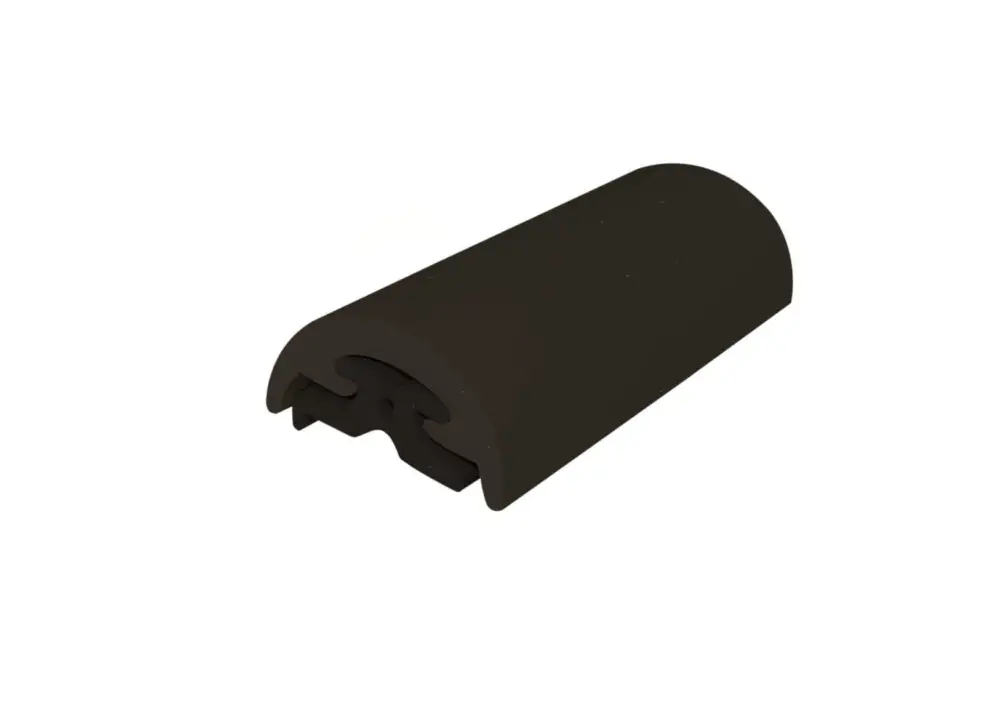 Economico Profilo Parabordo in PVC Radial H30 Nero 12m