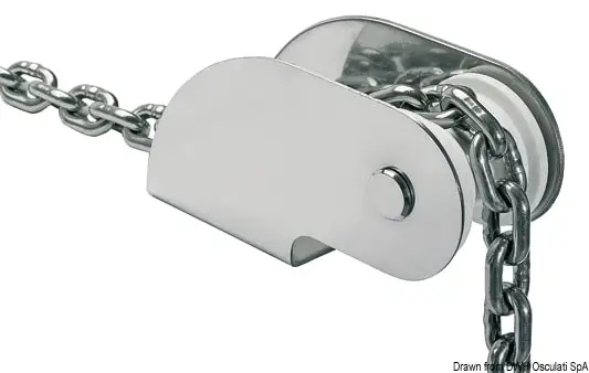 Popolare Musone fisso in Acciaio Inox con puleggia in Nylon max 7,5 kg