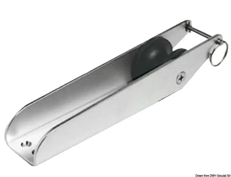 Offerta Speciale Musone di Prua in Acciaio Inox con Spina di Sicurezza 280 x 55 mm