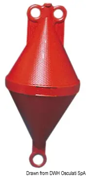 Gavitello Bicono in Polietilene Soffiato 22 x 49 cm Arancio Prezzo Conveniente