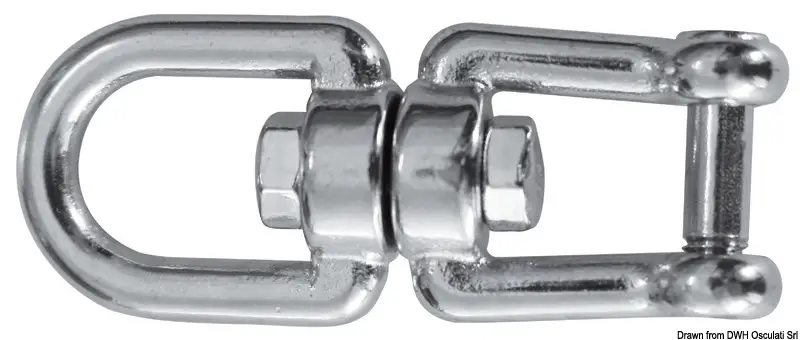Economico Girella Occhio/Grillo in Acciaio Inox con Perno a filo 6 mm