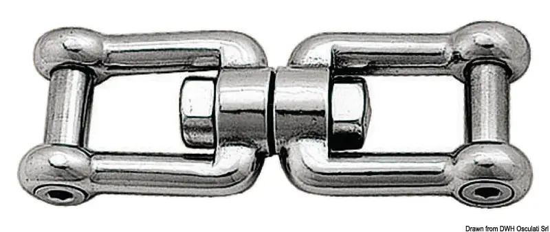 Scelto Dai Clienti Girella Grillo/Grillo in Acciaio Inox con Perno a filo 6 mm