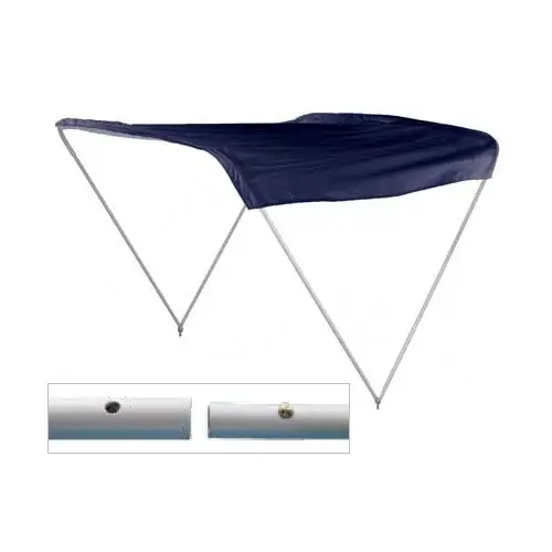 Cappottina Tendalino Parasole in Alluminio Verniciato Bianco Telo Blu Light Offerta Limitata