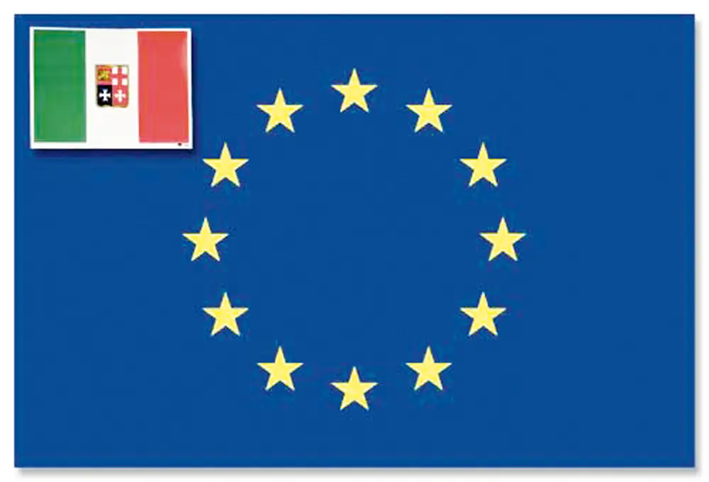 Più Venduto Bandiera adesiva europa cm.11x16