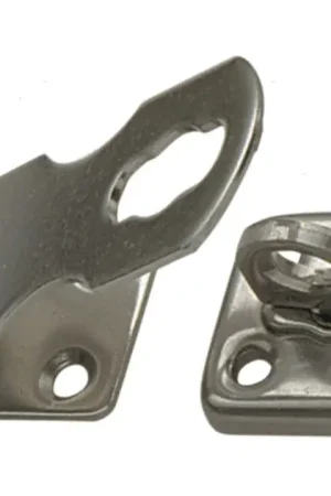 Chiusura Porta Lucchetto Occhio Fisso a Ribalta in Acciaio Inox 71x28 mm Super Prezzo