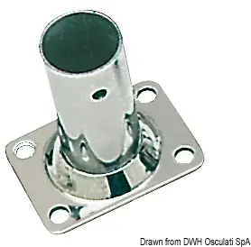 Bestseller Basetta Rettangolare 90° in Acciaio Inox 22 mm