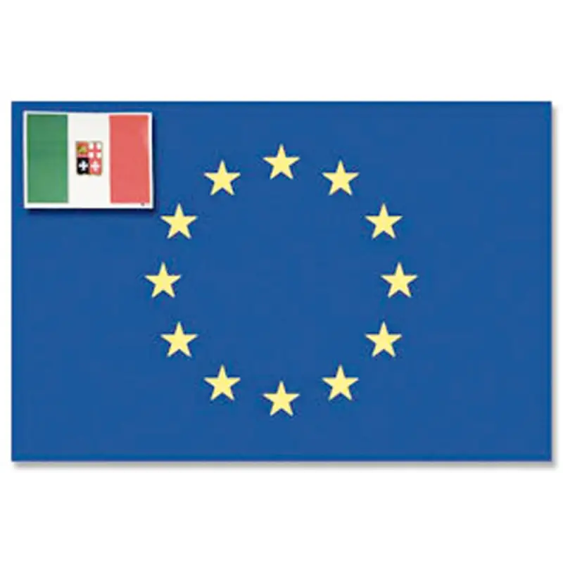 Occasione Imperdibile Bandiera europa+italia cm.30x45