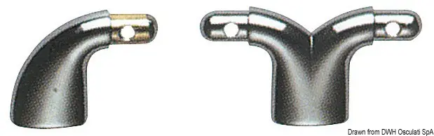 Supporto Terminale in Ottone Cromato 30x30 mm Professionale