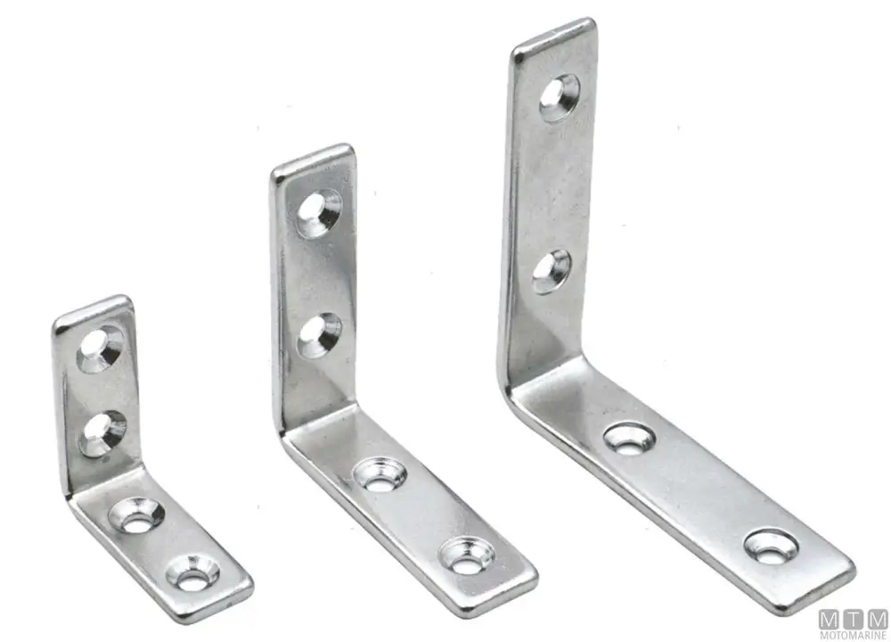 Cerniera Supporto Angolare Fissa in Acciaio Inox 46x13mm Spedizione Espresso