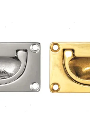 Maniglia a Incasso BS2 in Ottone Lucido 70x43 mm Bestseller